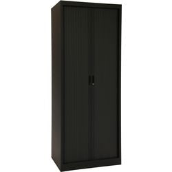 Armadio con ante a rulli chs19580 nero 80 x 45 x 195 cm