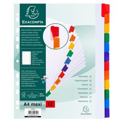 Pestañas exacompta 4312e a4 maxi cartón