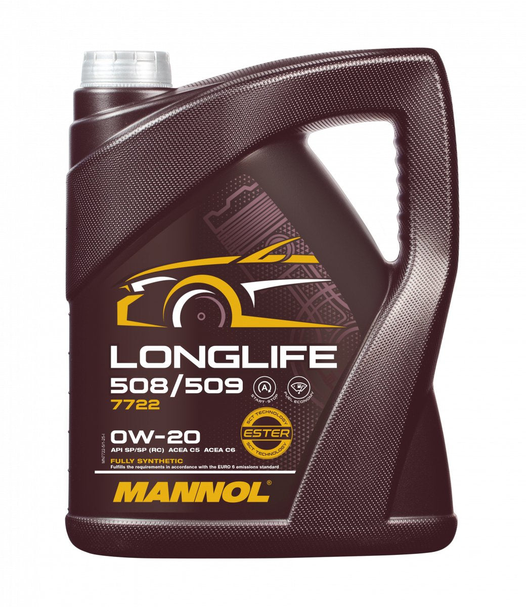 Mannol 5 litri 0w-020 5 longlife 508 509 mn7722