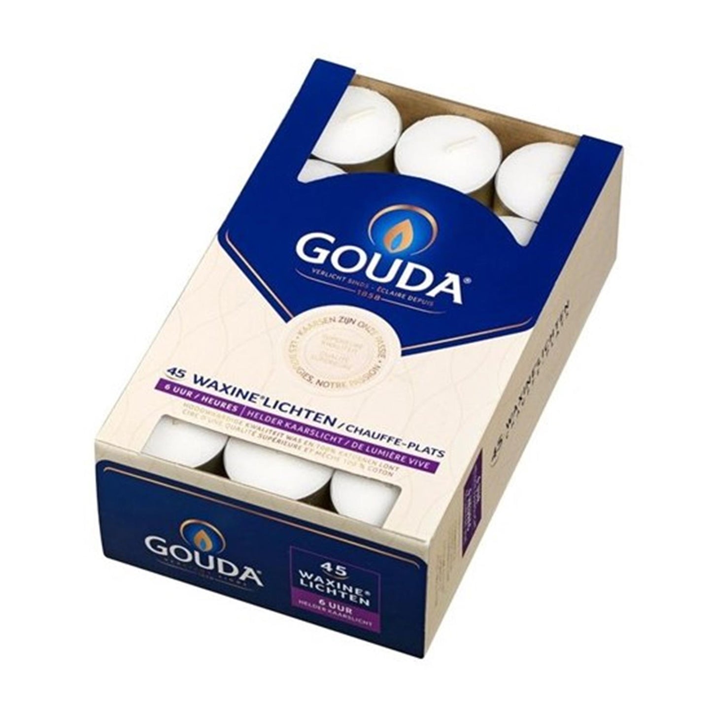Gouda Gouda Tealights 45 pezzi bianchi