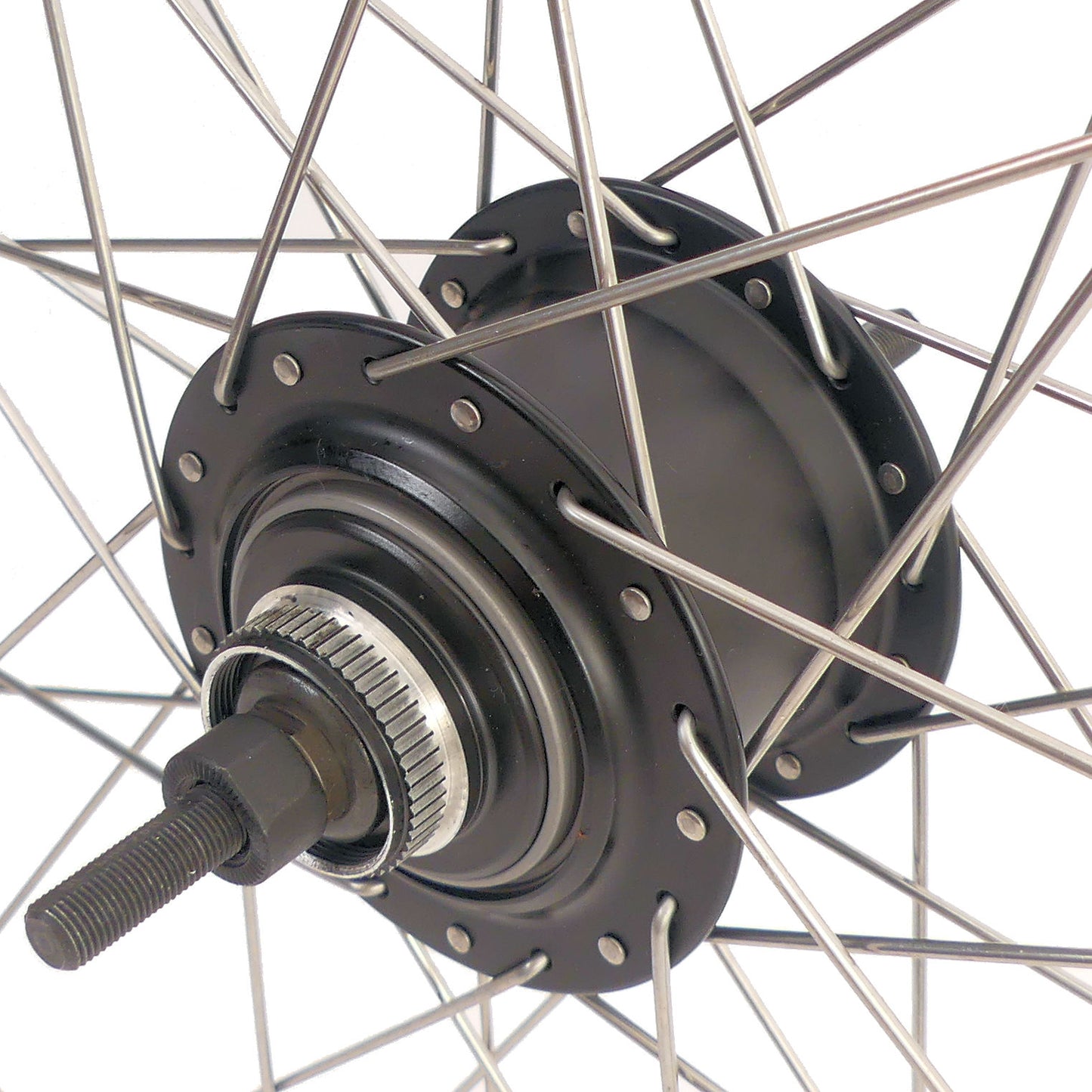 Ruota posteriore Shimano 28 pollici Nexus 7 Hub (nero) - cerchio ZAC19 (nero) con raggi in acciaio inossidabile - per freno a disco