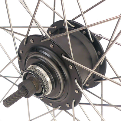 Ruota posteriore Shimano 28 pollici Nexus 7 Hub (nero) - cerchio ZAC19 (nero) con raggi in acciaio inossidabile - per freno a disco