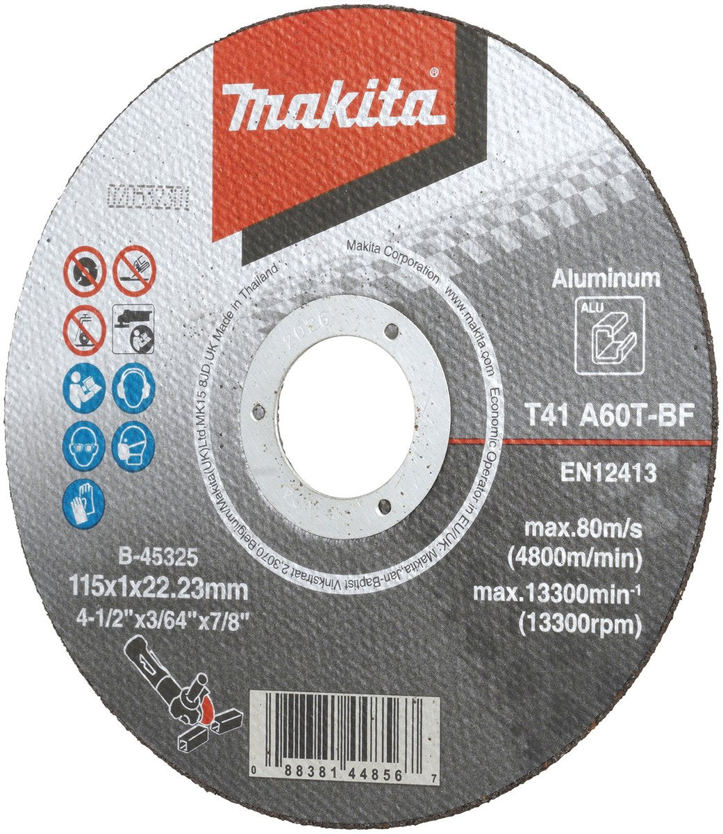 Disco da taglio Makita b-45325 115x1,0x22,23mm alluminio