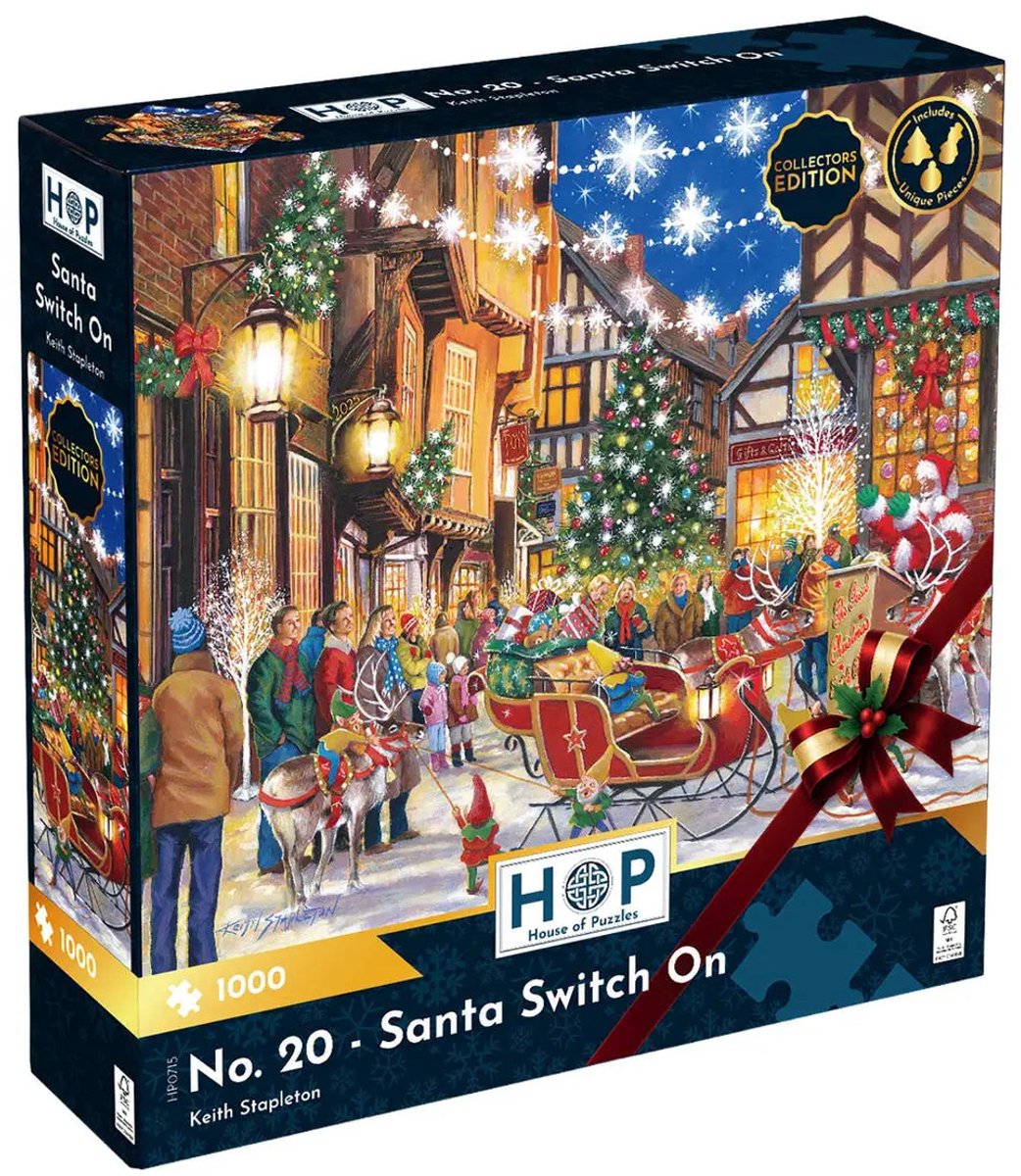 House of puzzles Christmas puzzle Santa switch on 1000 pieces.