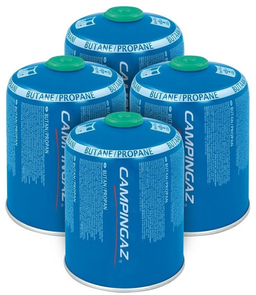 Cartuccia Campingaz cv470 plus - 4 pezzi - sistema a scatto - 450 grammi butano propano - gas