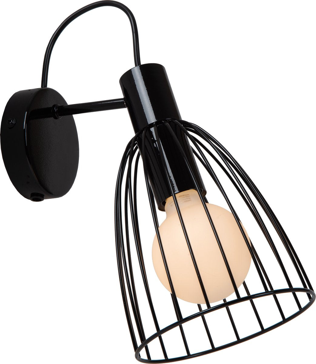 Lucide macarons - lámpara de pared - 1xe27 - negro