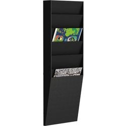 Ritratto di paperflow da parete con ordinamento orizzontale nero