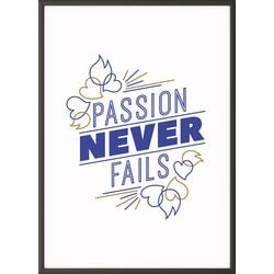 Motivational frame paperflow aluminum black