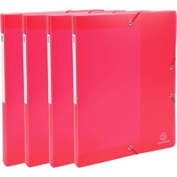 Cajas de archivo exacompta 59875e a4 rojo