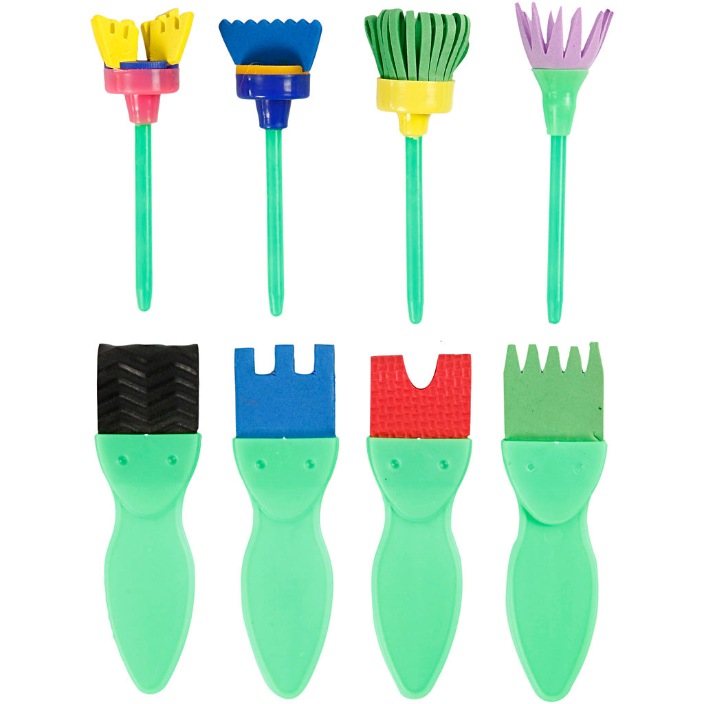 Pennelli in schiuma Eva Creativ Company, l: 11-13 cm, l: 30-45 mm, 24 pezzi 1 scatola