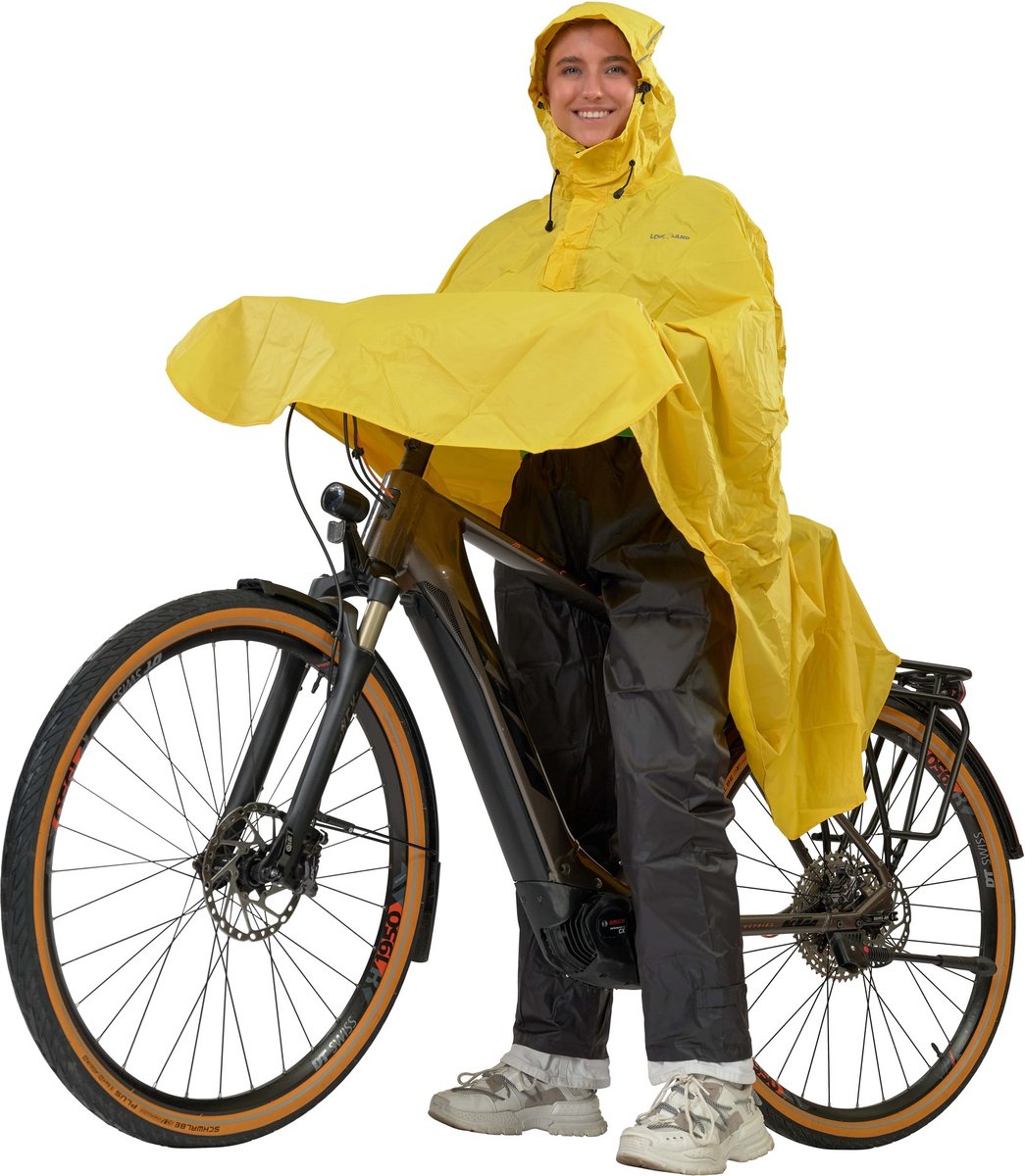 Poncho para bicicleta de exterior Lowland 100 % impermeable (10 000 mm) - transpirable (8 000 g m²) ¡sin pfas!