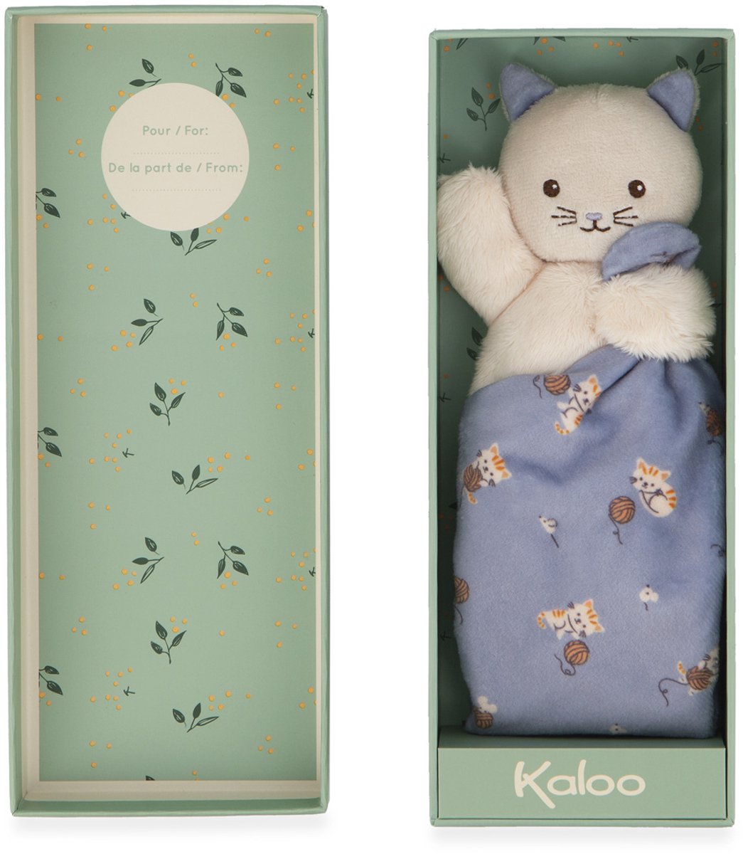 Kaloo - carre douceur - paño para abrazar - gato - lila