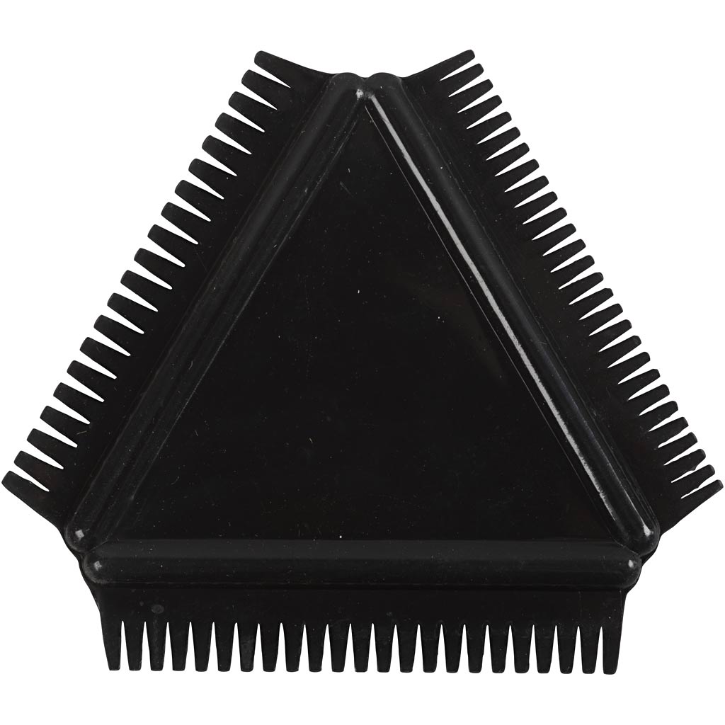 Pettine in gomma strutturata Creative Company, misura 9 cm, nero, 1 pezzo