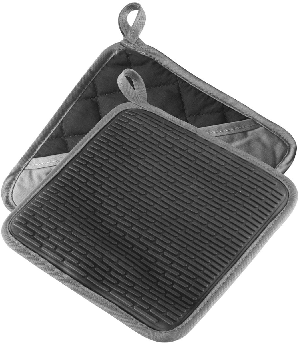 Presine Westmark - pratiche presine per lavorare in sicurezza su fornelli e forno, guanti da cucina con resistenza al calore fino a 250 °C - grigio antracite