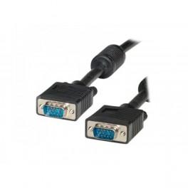 Adj adj 320-00012 vga cable w núcleo de ferrita, d-su de 15 pines, m m, 3m, negro, ampolla