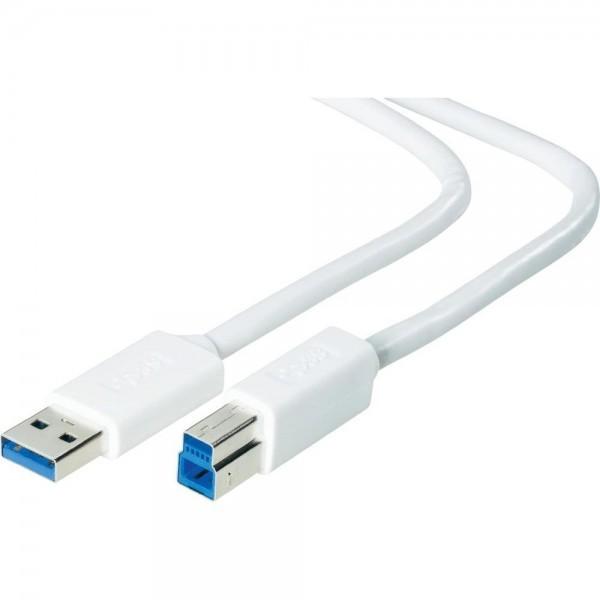 Adj adj 320-00020 USB 3.0 Cable, escriba una ampolla blanca tipo B M