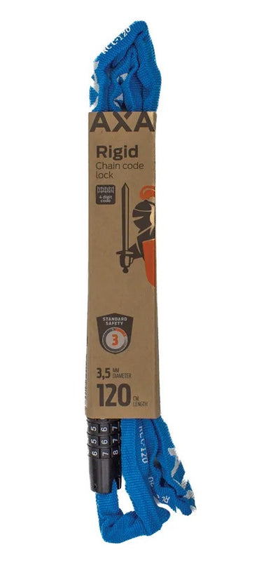 Axa lock cadena rígida 120cm code lock azul (tarjeta)