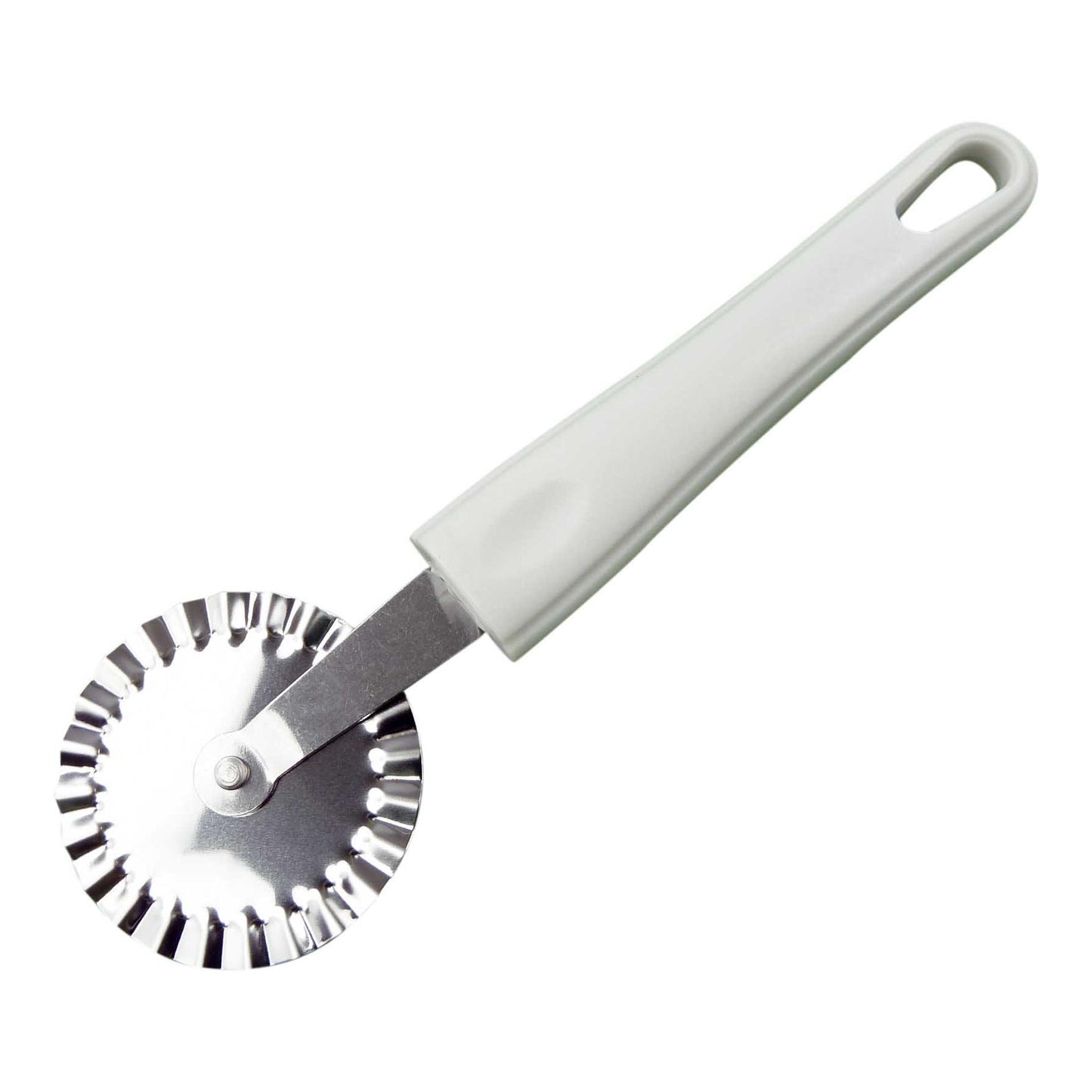 Aro houseware cortador de pizza de acero inoxidable con mango de plástico blanco