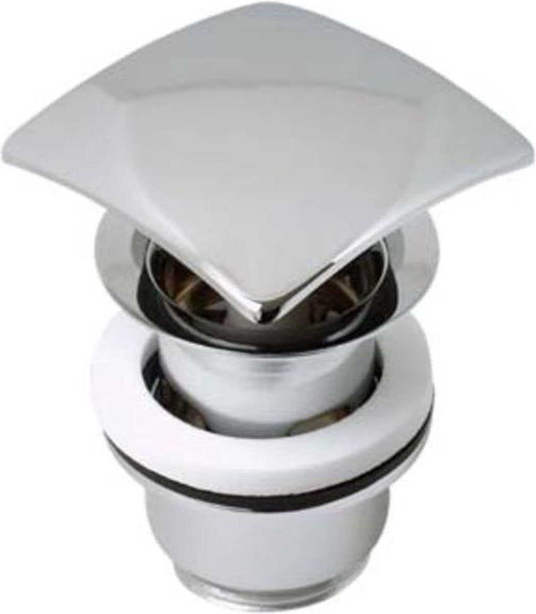 Plieger design afvoerplug - met overloop - chroom