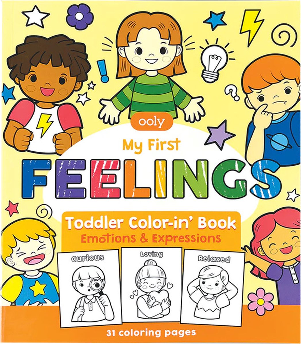 Ooly - libro da colorare per bambini - i miei primi sentimenti