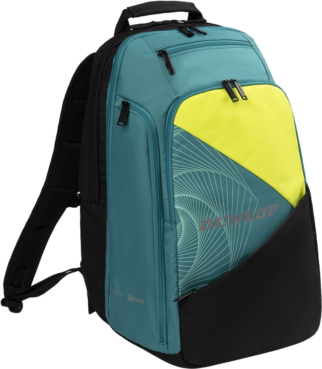 Dunlop - mochila sx performance - bolsa de tenis - verde azulado negro amarillo