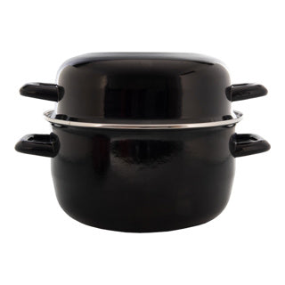 Mussel Pan 24 cm esmalte negro