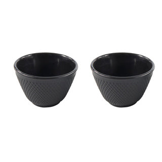 Tazas de té 2 piezas de hierro fundido en forma de V 100 ml