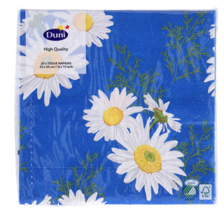 Tovaglioli daisy blu 33x33 cm