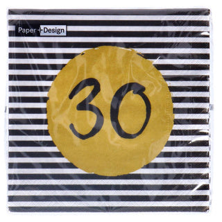 Servilletas 30 cumpleaños 33x33 cm