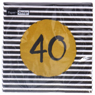 Servilletas 40 cumpleaños 33x33 cm