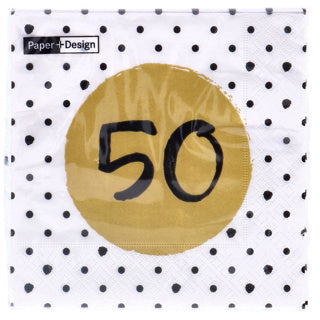 Servilletas 50 cumpleaños 33x33 cm