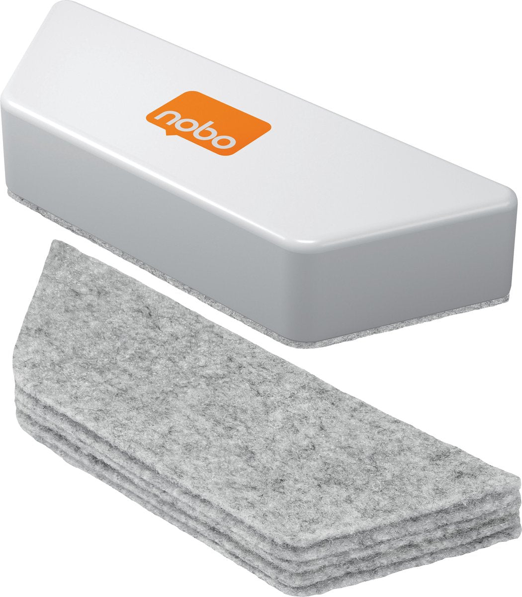 Nobo whiteboard wisser navullingen - 10 stuks - whiteboard accessoires