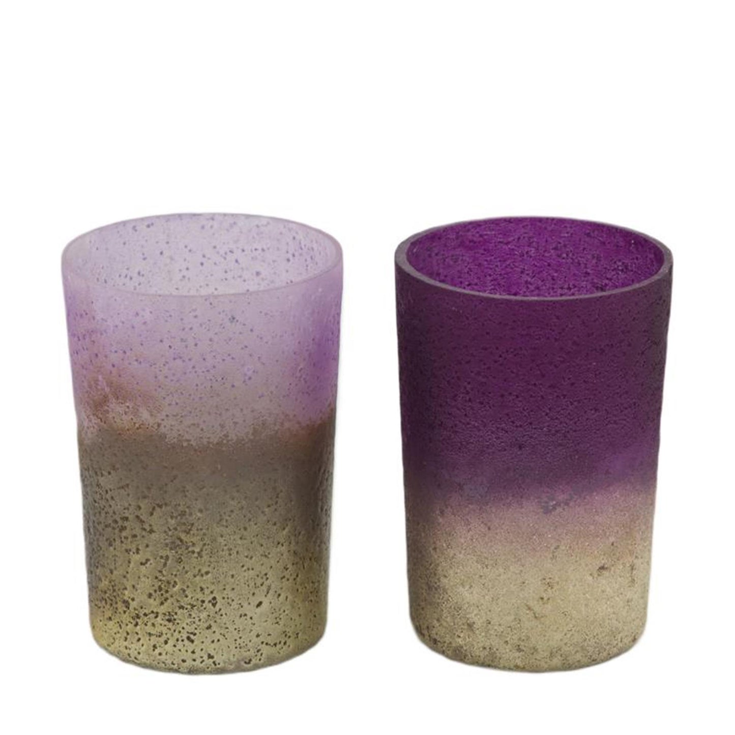 Dijk Natural Collection Portacandele in vetro 6x6x8 cm viola