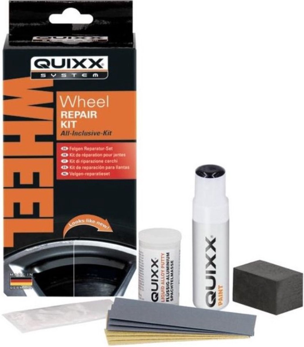 Kit de reparación de ruedas Quixx kit de reparación de ruedas - para llantas negras