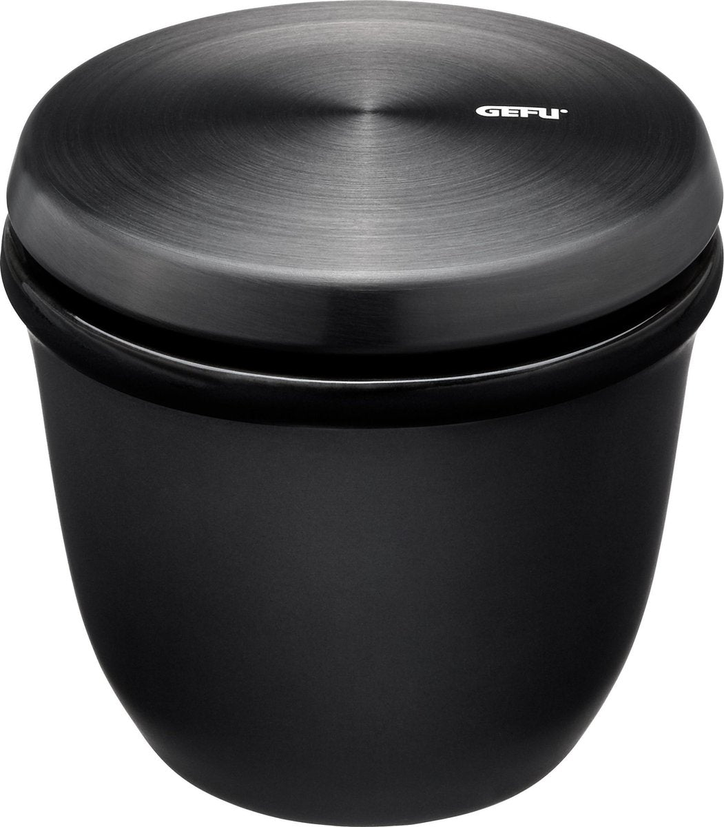 Barattolo per spezie Gefu x-plosion con coperchio e cucchiaio – 150 ml – nero