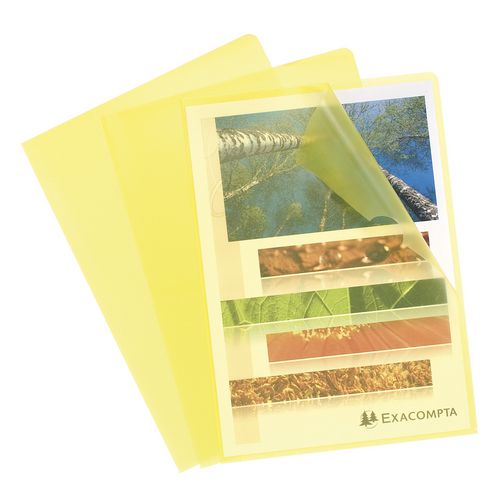 Carpetas en L hetzel 56116e amarillo PVC a4