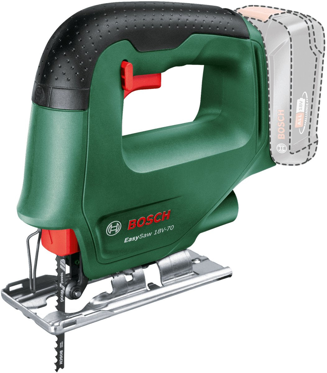 Sierra de calar inalámbrica bosch easysaw verde 18v-70 | 18v | excluido batería y cargador - 0603012000