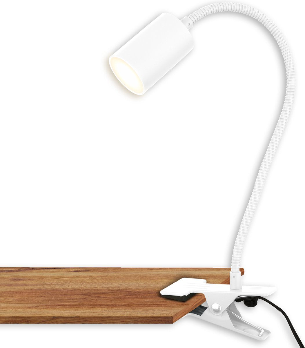Briloner fleks – bureaulamp – klemlamp – kantelbaar klemmbaar – klemspot met warm wit licht – 3.5w – wit – 40x10x6cm