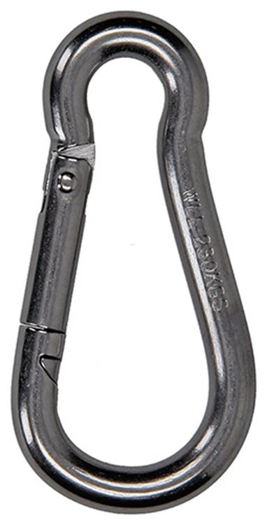 Mack 1008440 - 1 mosquetón + muelle 8 x 80mm acero inoxidable | 10 piezas