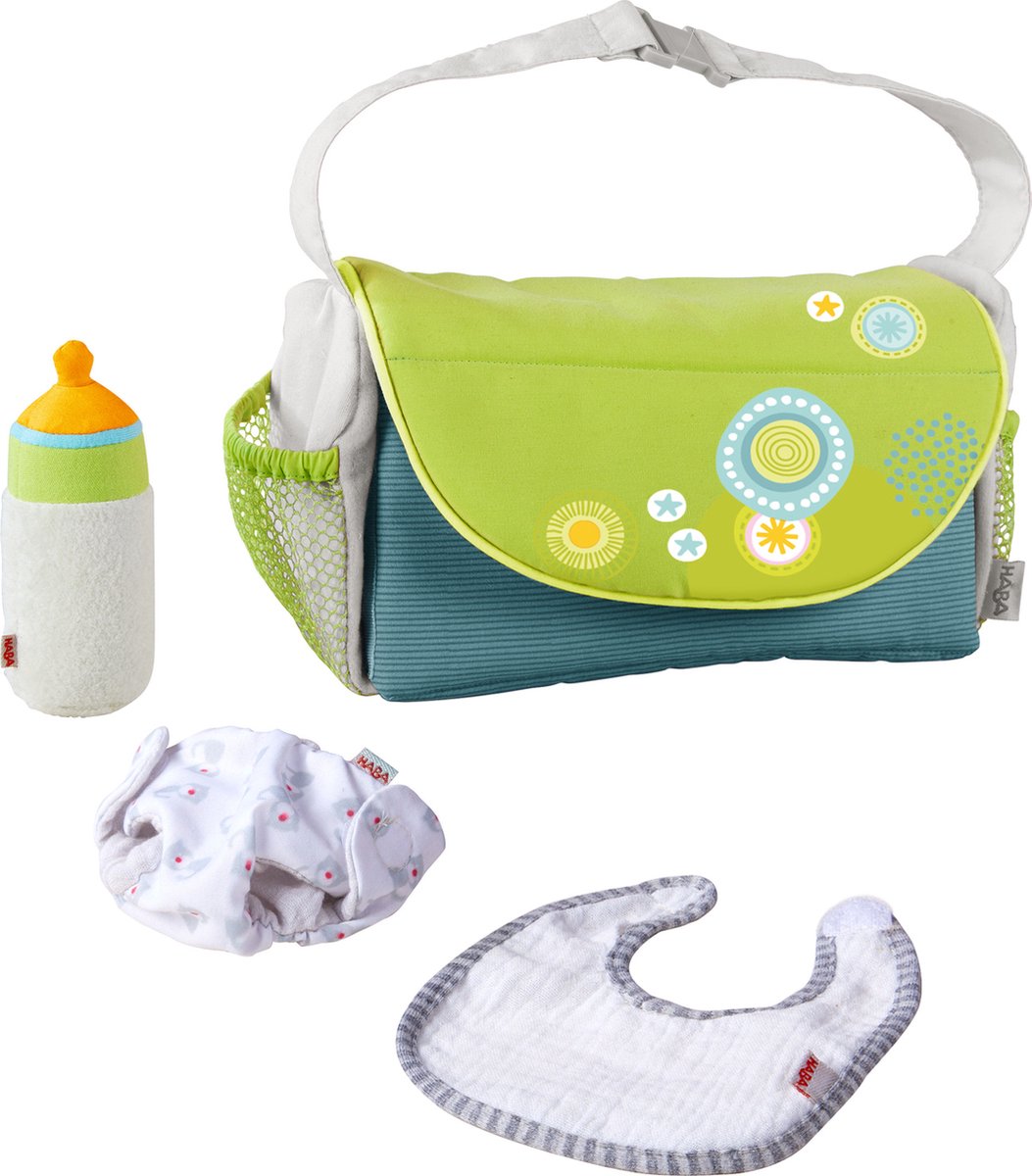 Borsa per pannolini per bambole Haba - prato estivo
