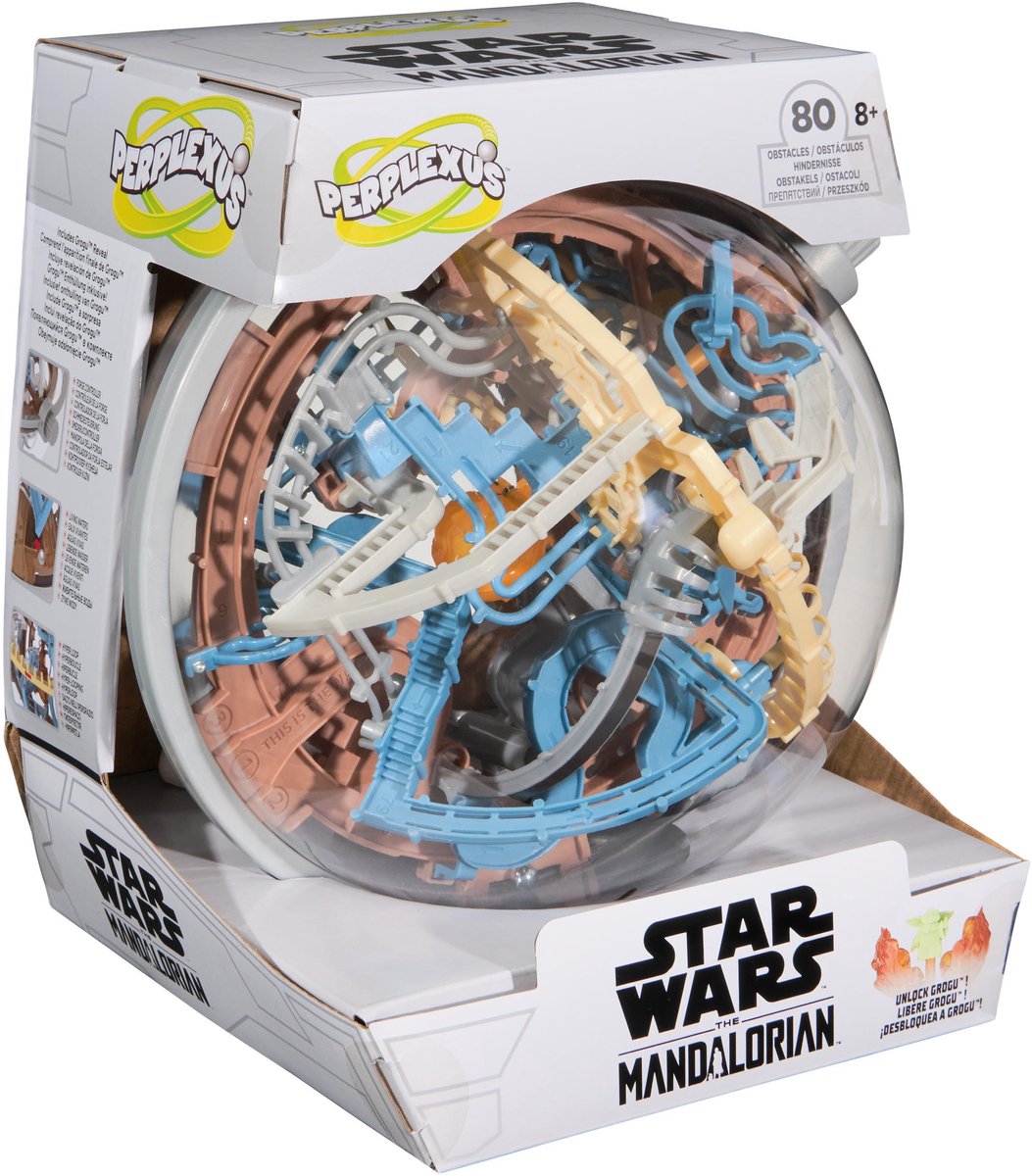 Perplexus - Star Wars - Gioco di labirinti 3D con tema mandaloriano e 80 ostacoli