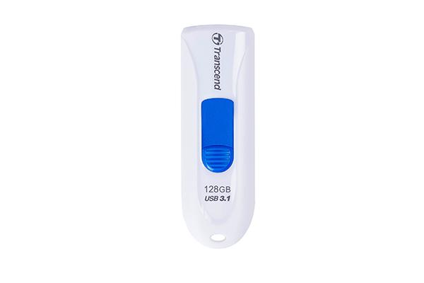 Trascend TS128GJF790W JetFlash 790 Flash Drive, 128GB, USB3.0, tobogán sin tapa, 90 45Mb s, blanco