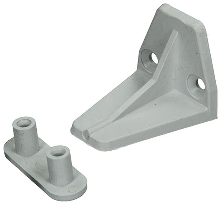 Mack 1010114 - 2 ganchos parachoques trapecio para persiana enrollable blanca 42mm | 10 piezas