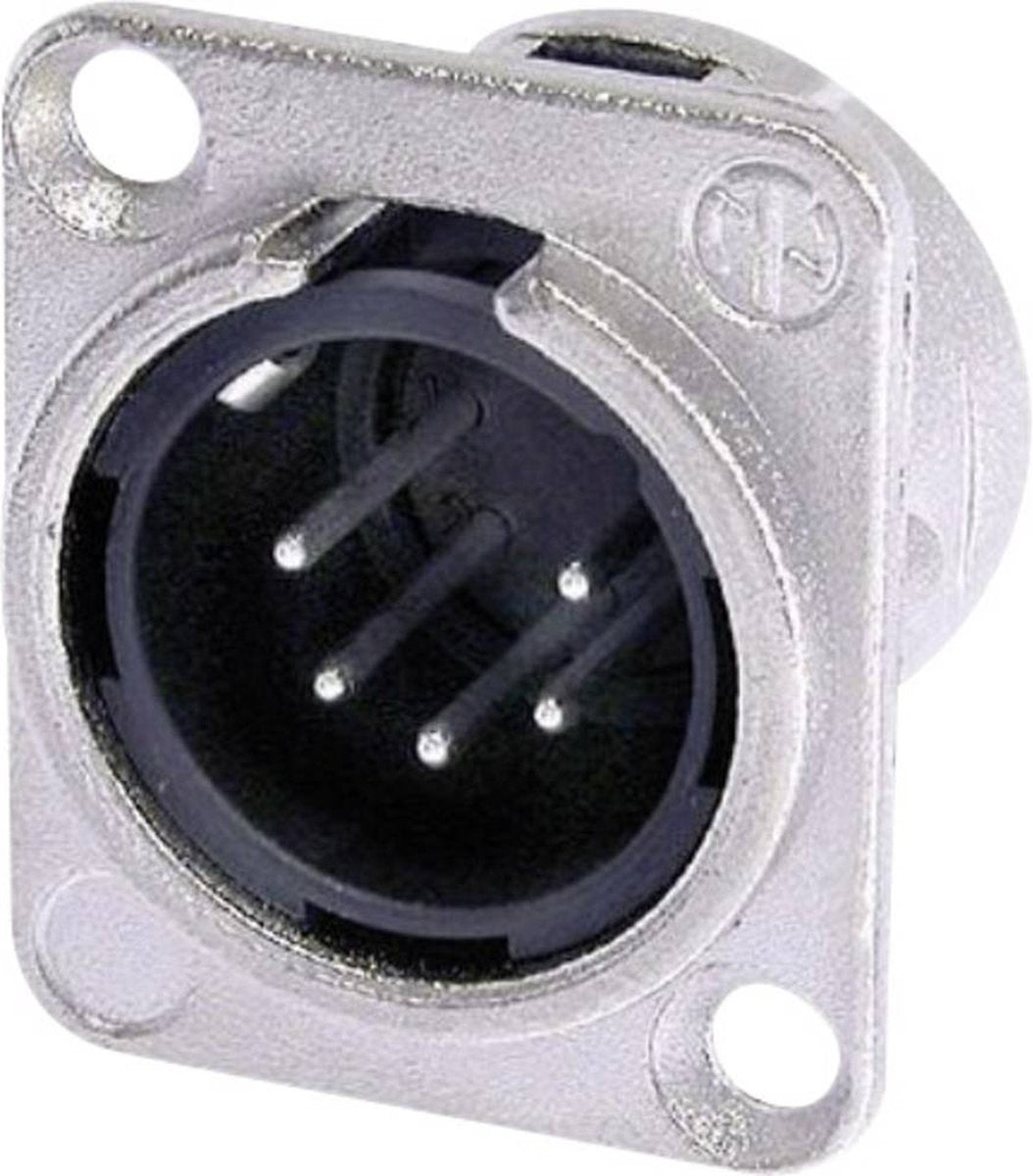 Conector Neutrik nc5mdl1 xlr con brida, contactos rectos número de pines: 5 plateado 1 pieza(s)