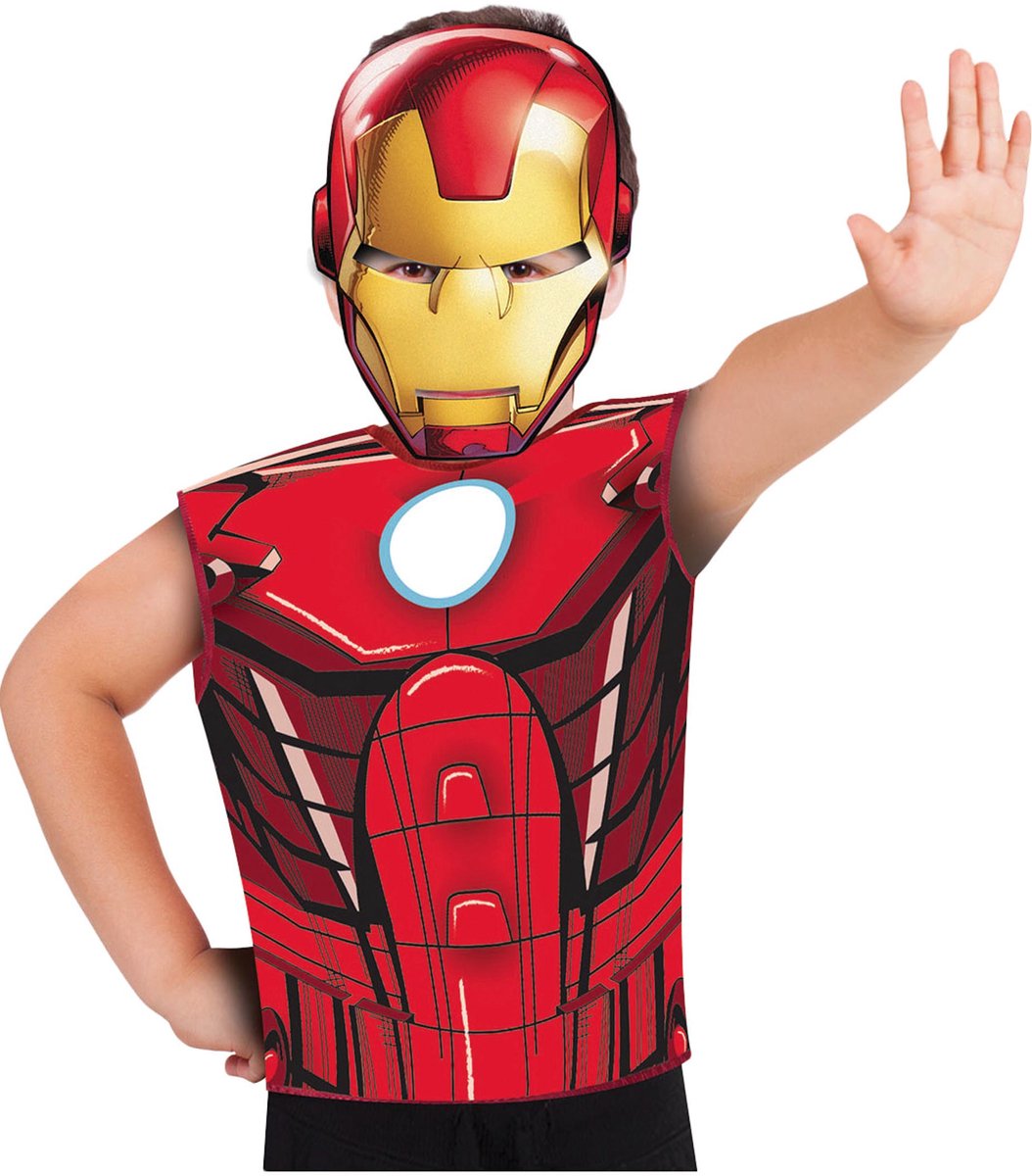 Maglietta e maschera Rubies France Iron Man™ per bambini - Costume