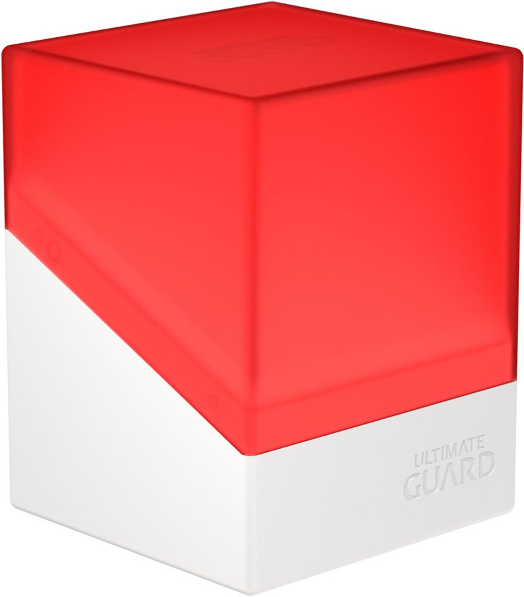 Ultimate Guard Boulder 100+ Synergy - cajas de tarjetas rojas y blancas