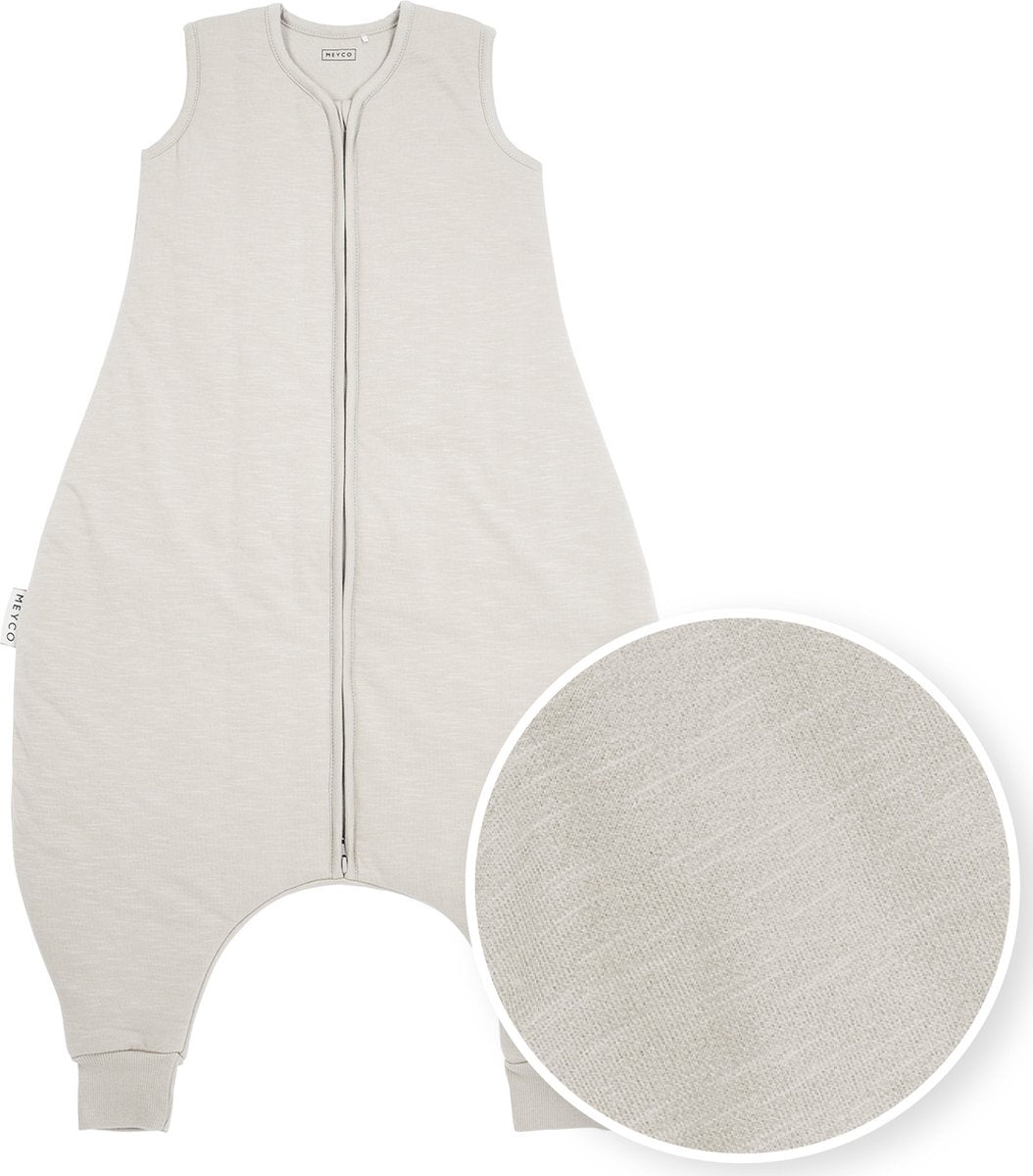 Meyco saco de dormir para bebé invierno flameado - mono para dormir - greige - 104 cm - saco de dormir de invierno
