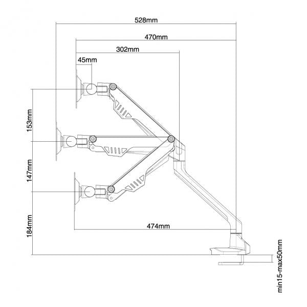 Neomounts Neomounts FPMA-D750BLACK SCHEN MAURD SCHEN, 10-32, 8 kg, 100 x 100 mm, bullone