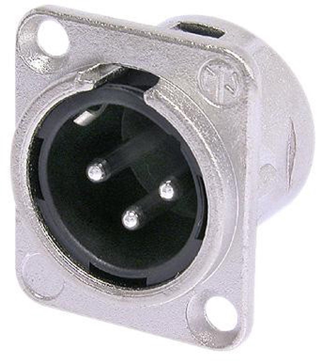 Neutrik nc3mdl1 conector xlr enchufe de brida, contactos rectos número de pines: 3 plateado 1 pieza(s)