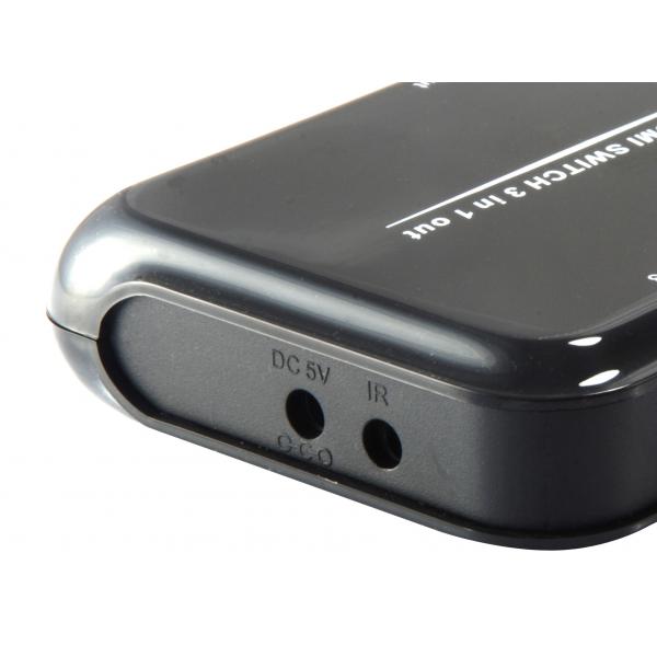 Equipaggiamento equipaggiamento 332721 switch HDMI, 3x, HDMI1.4, Dolby True-HD, 7.1Ch, Black